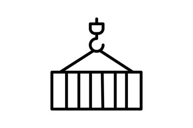 Container, Freight, Cargo, Supply Chain Vector Line Icon