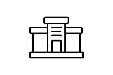 Building, Office, Unit, Warehouse Vector Line Icon