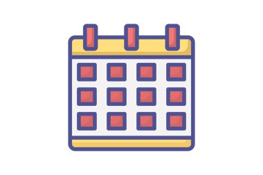 Takvim, tıbbi takvim Vektör Özeti Doldurulmuş Simge