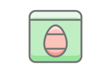 Takvim, Yumurta, Paskalya Vektörü Muhteşem Doldur Simgesi