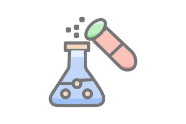 Test tüplü matara Vektör Muhteşem Doldur Simgesi