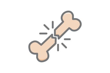 Kırık Kemik, Kemik sorunu, Vektör Muhteşem Doldurma Simgesi