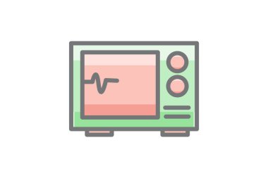 Kalp atış hızı monitörü, kalp atışı Vektör Muhteşem Doldurma Simgesi