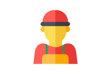 kullanıcı, insan, adam, işçi, çalışan Vektör Düz Simge