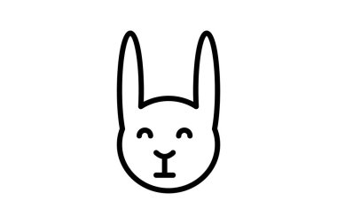 Tavşan, Hayvan, Veteriner Vektör Hattı Simgesi