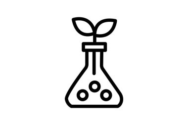 Test tübü, Bitki, Deneme Vektör Satırı Simgesi