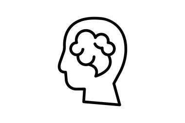 Beyin, sorun, tedavi Vektör Satır Simgesi