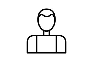 kullanıcı, insan, erkek Vektör Satır Simgesi