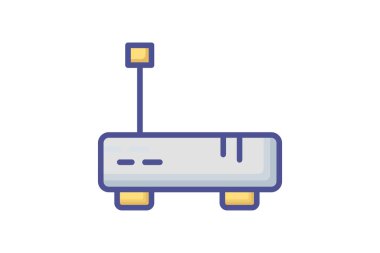 Yönlendirici, Ağ, Wifi, İnternet Vektör Taslağı Doldurulmuş Simge