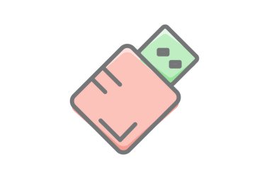 USB, Port, Connector, Depolama Vektörü Muhteşem Doldur Simgesi