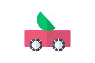 Yayın aracı, Uydu Çanak Vektörü Düz Simgesi