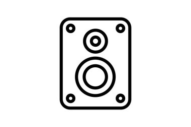 Hoparlör, Ses, Hoparlör Vektör Satırı Simgesi