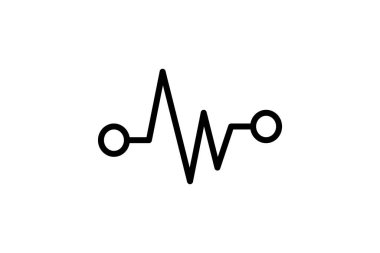 Ses dalgası, ses dalgası, dalga formu, frekans vektör satırı simgesi