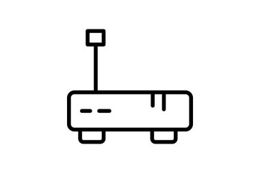 Yönlendirici, Ağ, Wifi, İnternet Vektör Satırı Simgesi