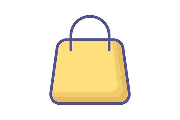 ショッピングバッグや小売療法を描いたフラットアイコンのシックなコレクション — ストックベクタ