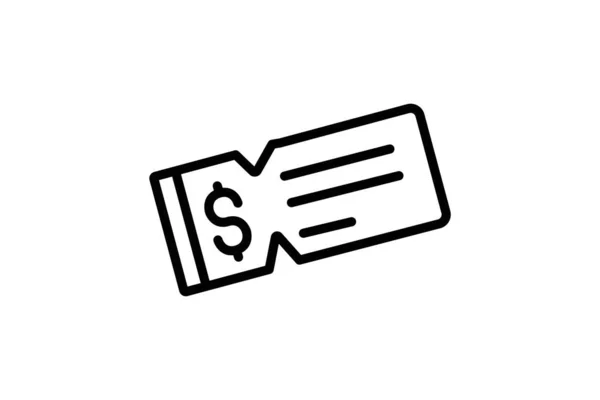Attractive Line Icon Discount Coupons — Stockvektor