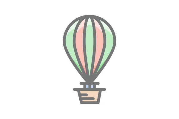 Hydrogen Gas Balloon Balloon Vector Awesome Fill Icon — Stock vektor