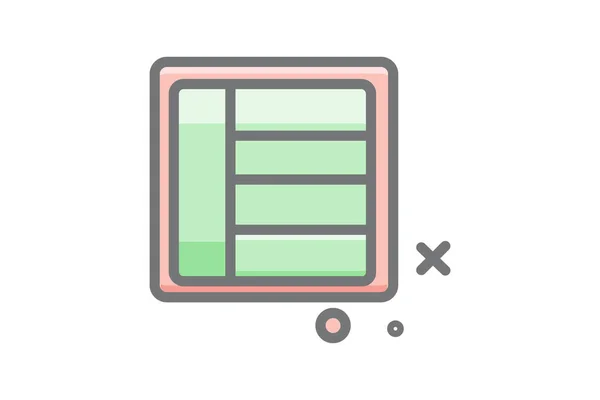 Arrangement Order Organization Vector Awesome Fill Icon — Vettoriale Stock