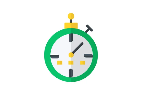 Timer Stopwatch Countdown Vector Flat Icon — 스톡 벡터