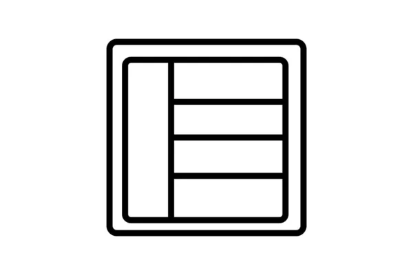 Arrangement Order Organization Vector Line Icon — Archivo Imágenes Vectoriales