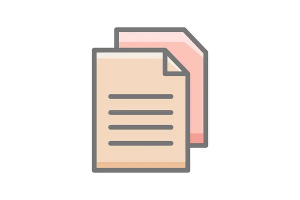 Fichiers Documents Vector Awesome Fill Icon — Image vectorielle