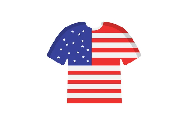 Usa Shirt Icon Flat Design — стоковий вектор