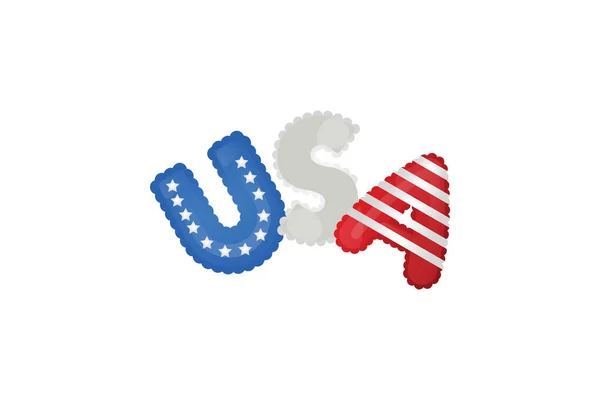 フラットデザインの米国ロゴアイコン — ストックベクタ