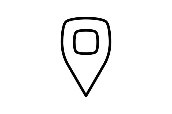 Mapa Pin Odkrywanie Nowych Miejsc Ikona — Wektor stockowy