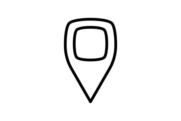 Mapa Pin Encontrando Seu Ícone Caminho — Vetor de Stock
