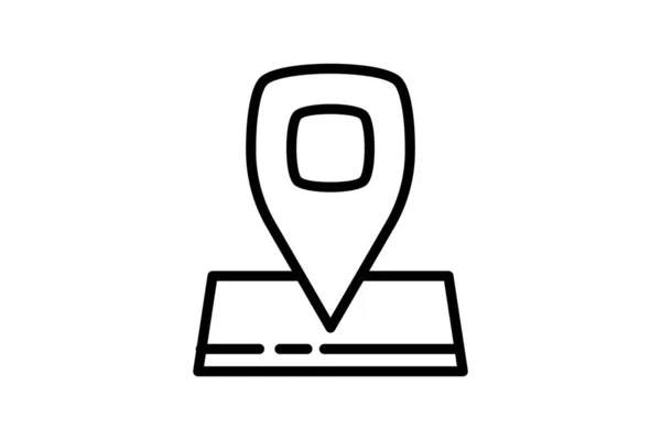 Точная Идентификация Местоположения Значок Навигации — стоковый вектор