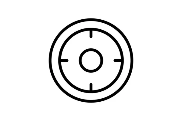 Colpire Icona Bullseye Precisione — Vettoriale Stock