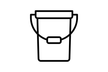 AquaBin Su Küveti Vektör Hattı Simgesi