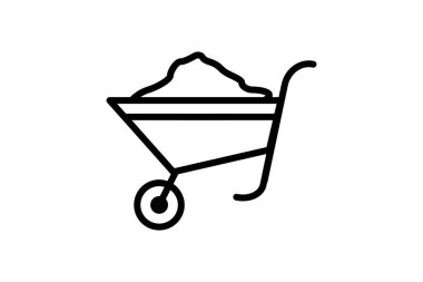 Mud Cart Ekspres Vektör Satır Simgesi