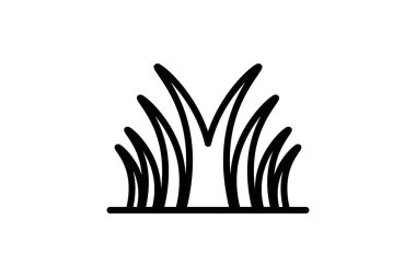 Simge Çimen Sembolleri, Gass, Bahçe Vektör Çizgisi Simgesi