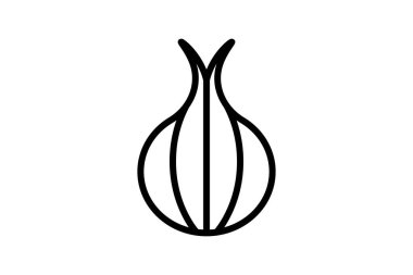 Aromatik Sarımsak Vektör Çizgisi Simgesi