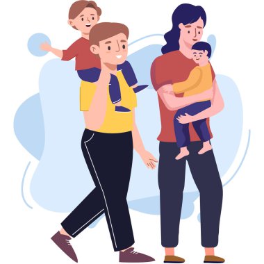 Ebeveynler ve Çocuklar Birlikte Büyümek Simgesi