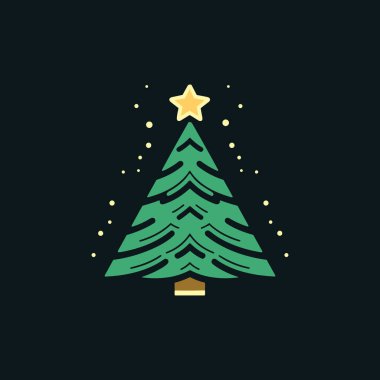 Ökseotu Sihirli Yeşil Noel Ağacı Simgesi