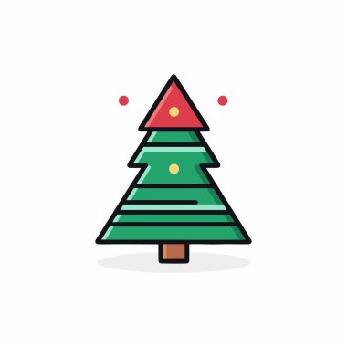 Parlayan Gelenek Yeşil Noel Ağacı Simgesi