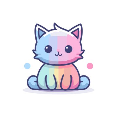 Neşeli Kedi Arkadaşları Şirin Renkli Kediler Simgesi