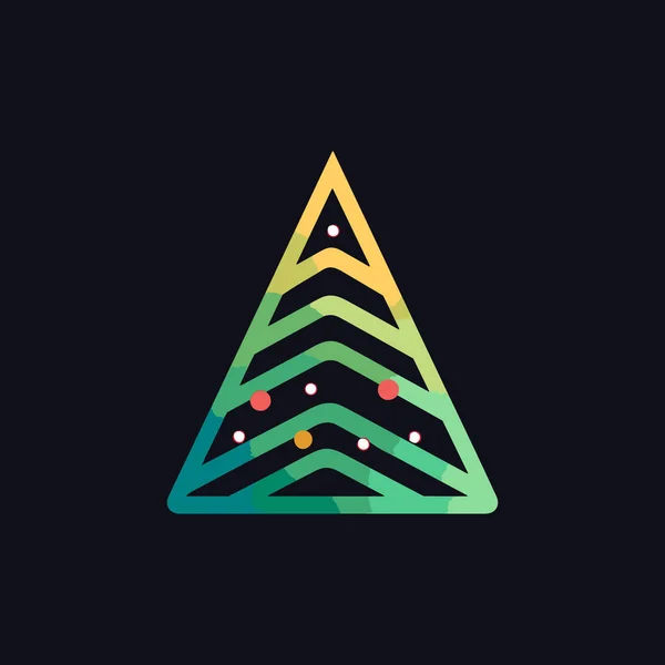 Smaragdgrüner Immergrüner Weihnachtsbaum — Stockvektor