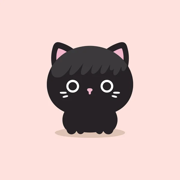 Adorable Whiskers Mignon Chat Icône — Image vectorielle