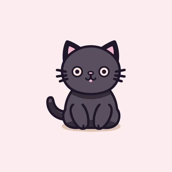 Verspielte Pfoten Cute Cat Icon — Stockvektor
