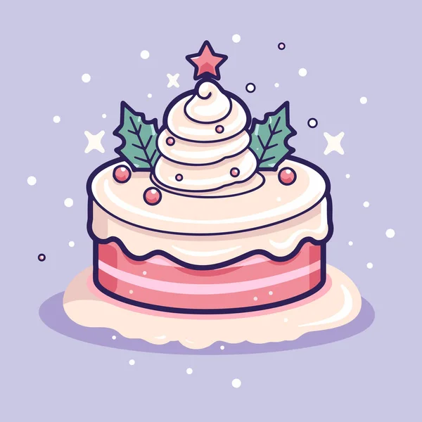 甘い喜びのスクランピーなケーキアイコン — ストックベクタ
