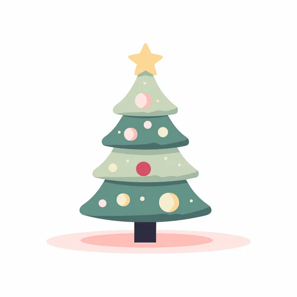 Emerald Delight Green Christmas Tree Icon – stockvektor