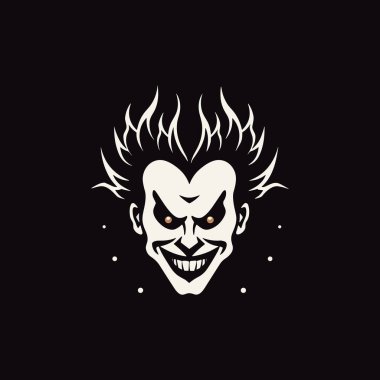 Kötü niyetli Palyaço Düz Simgesi