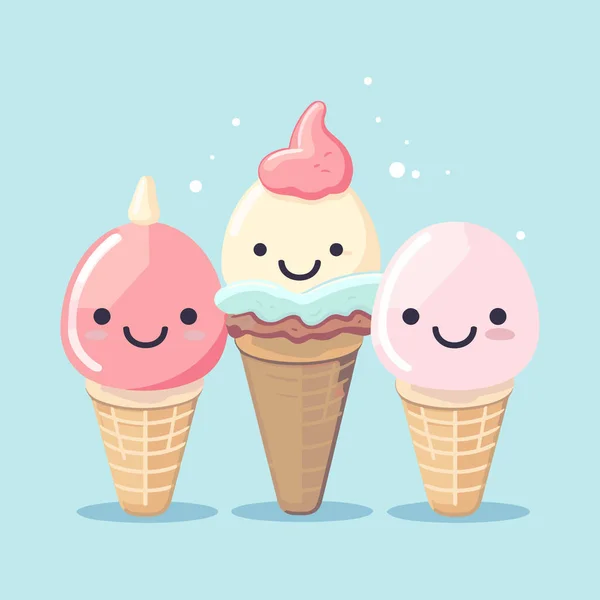 아이스크림 축제의 아이콘 — 스톡 벡터