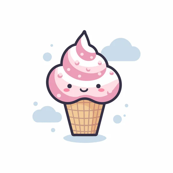 幻想的なアイスクリームの夢のアイコン — ストックベクタ