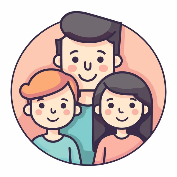 Mutlu Aile Anları Simgesi — Stok Vektör