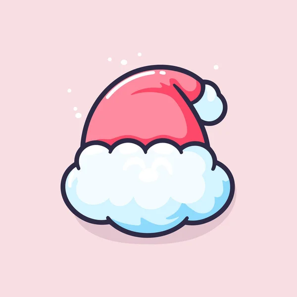 Neşeli Aksesuar Noel Şapka Simgesi — Stok Vektör