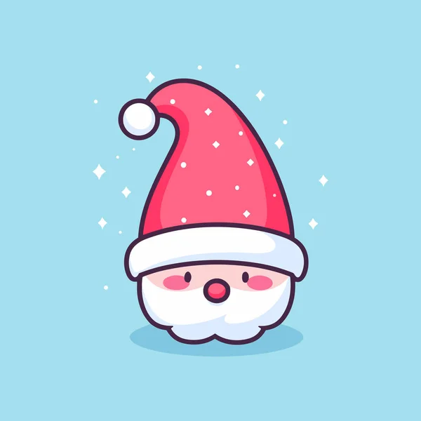 快乐的节日圣诞老人的帽子图标 — 图库矢量图片